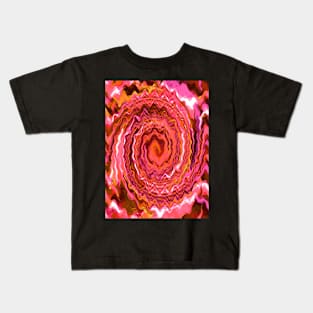 Pink Groovy Swirl Abstract Art Kids T-Shirt